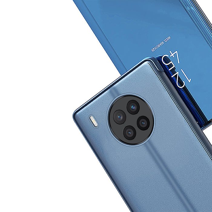 Clear View Case cover for Huawei nova 8i cover with a flap black