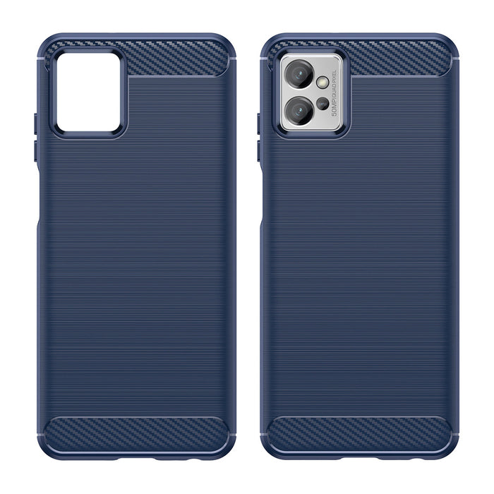Carbon Case for Xiaomi Poco F4 5G flexible silicone carbon cover blue