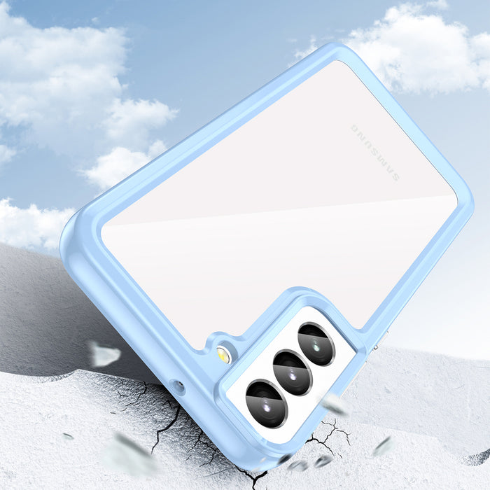 Outer Space Case for Samsung Galaxy S23+ cover with a flexible frame blue