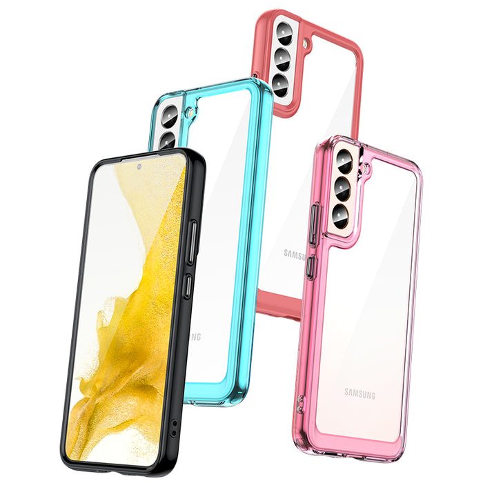 Outer Space Case for Samsung Galaxy S23 cover with a flexible frame blue