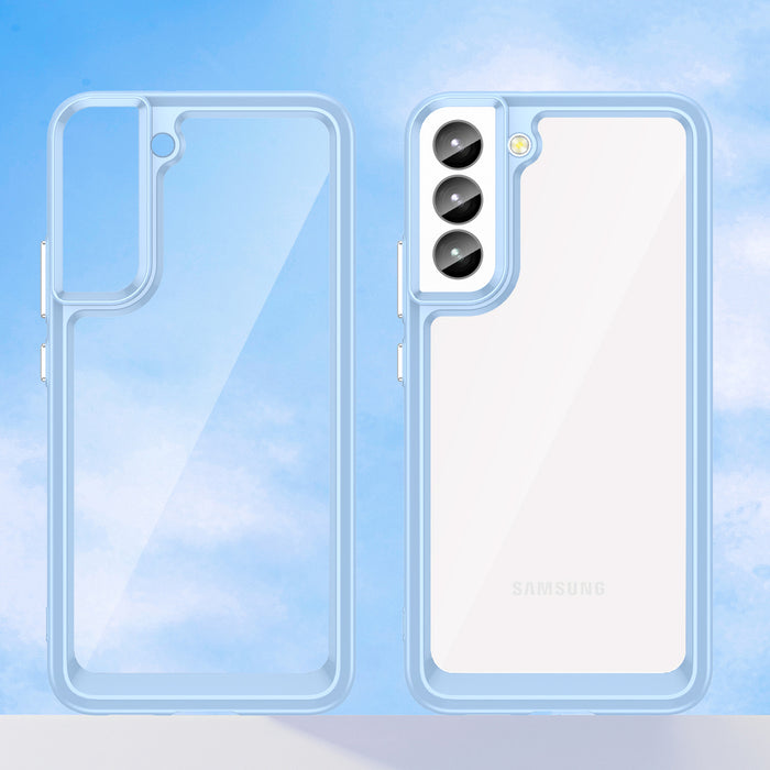 Outer Space Case for Samsung Galaxy S23 cover with a flexible frame blue