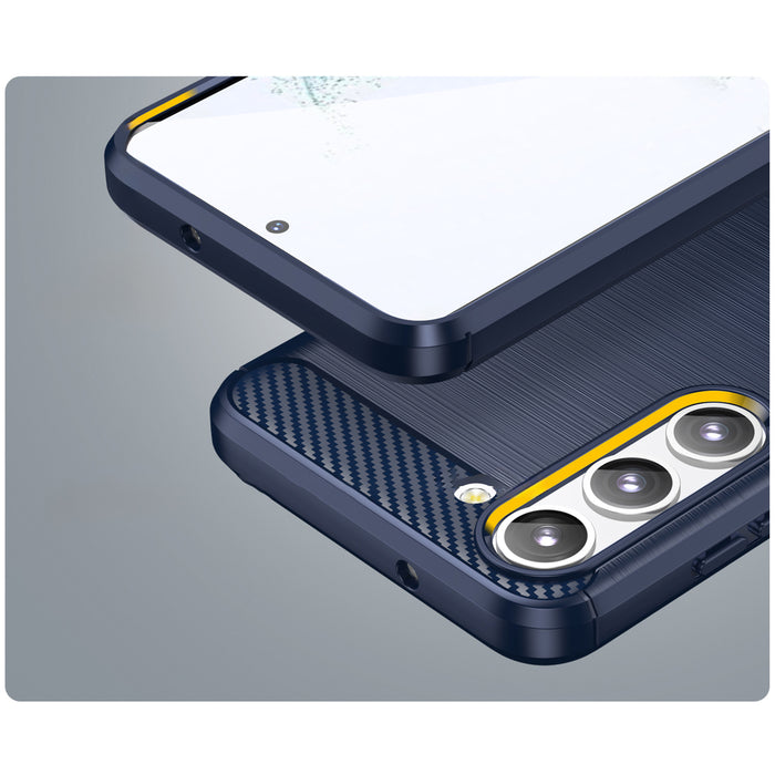 Carbon Case for Samsung Galaxy S23+ flexible silicone carbon cover blue