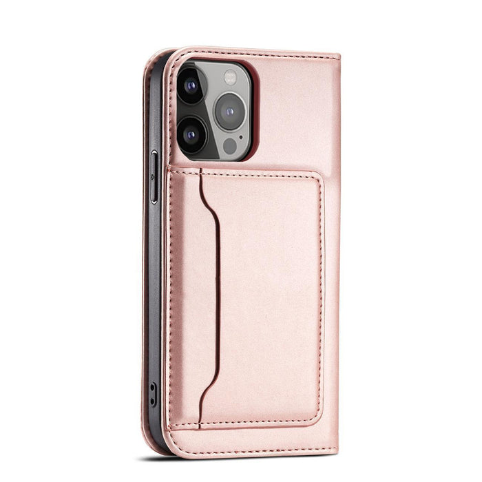 Magnet Card Case for Samsung Galaxy S23 Flip Wallet Stand Pink