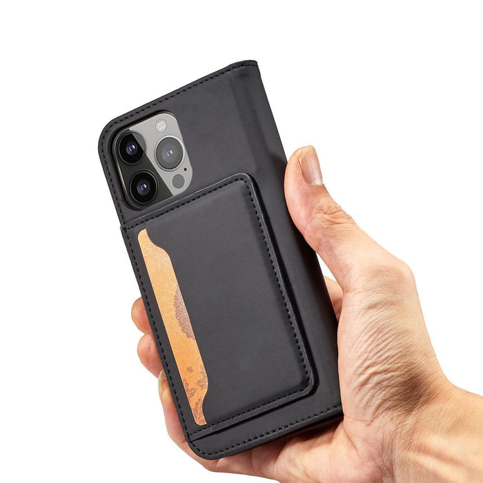 Magnet Card Case for Samsung Galaxy S23+ flip cover wallet stand black