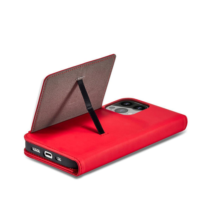 Magnet Card Case for Samsung Galaxy S23 Ultra flip cover wallet stand red