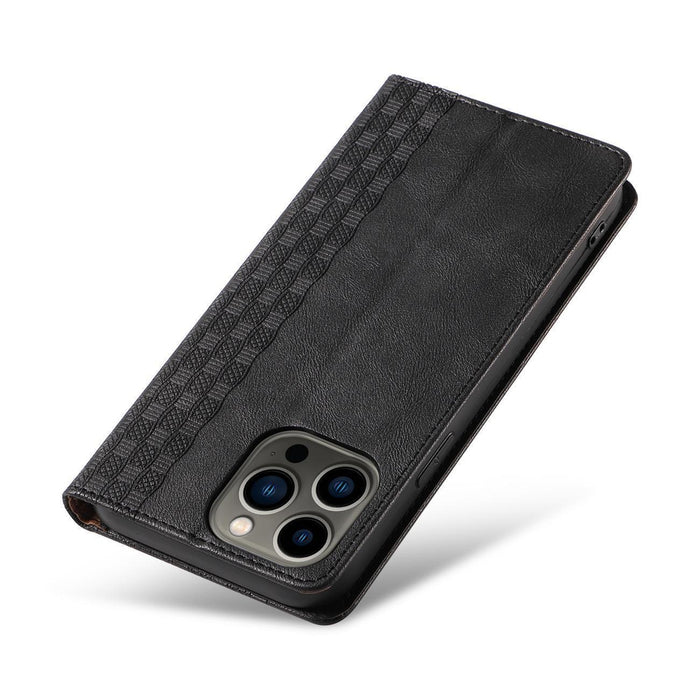 Magnet Strap Case for Samsung Galaxy S23 Flip Wallet Mini Lanyard Stand Black