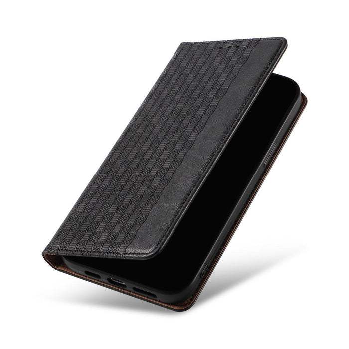 Magnet Strap Case for Samsung Galaxy S23 Flip Wallet Mini Lanyard Stand Black