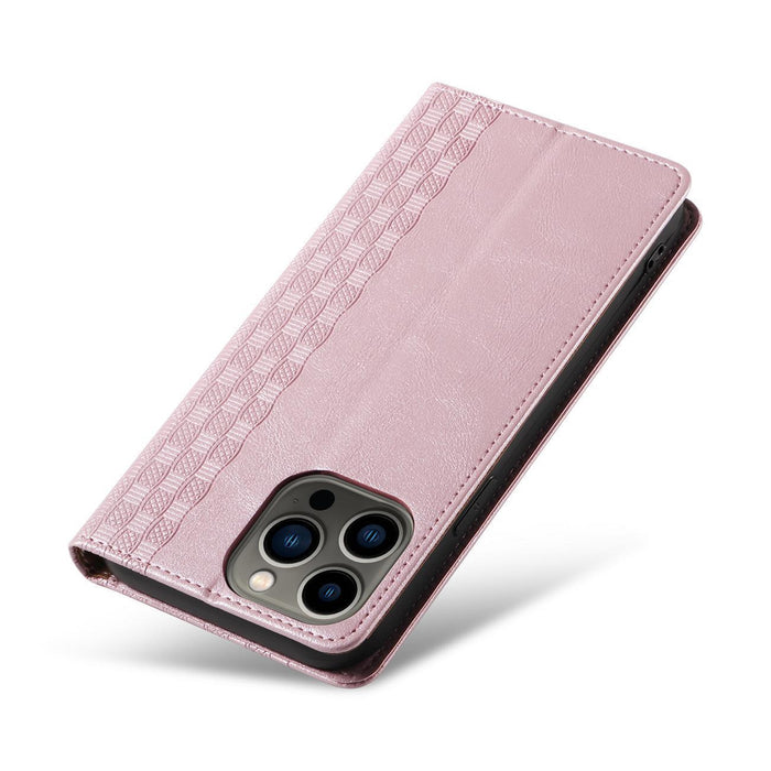 Magnet Strap Case for Samsung Galaxy S23+ Flip Wallet Mini Lanyard Stand Pink