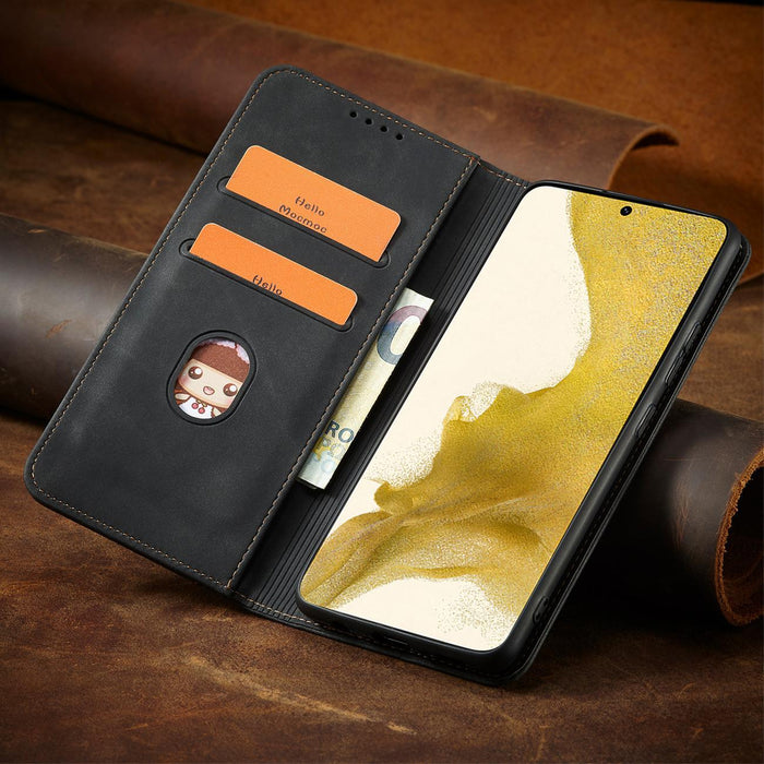 Magnet Fancy Case for Samsung Galaxy S23+ flip cover wallet stand black