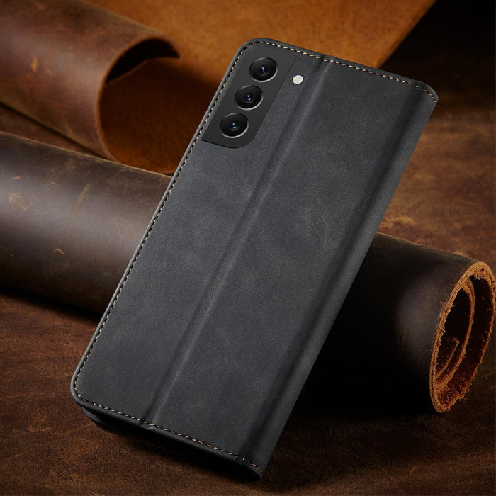 Magnet Fancy Case for Samsung Galaxy S23+ flip cover wallet stand black