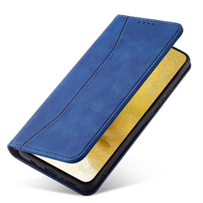 Magnet Fancy Case for Samsung Galaxy S23+ flip cover wallet stand blue