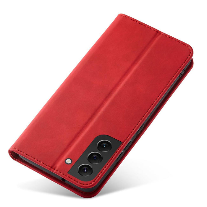 Magnet Fancy Case for Samsung Galaxy S23+ flip cover wallet stand red