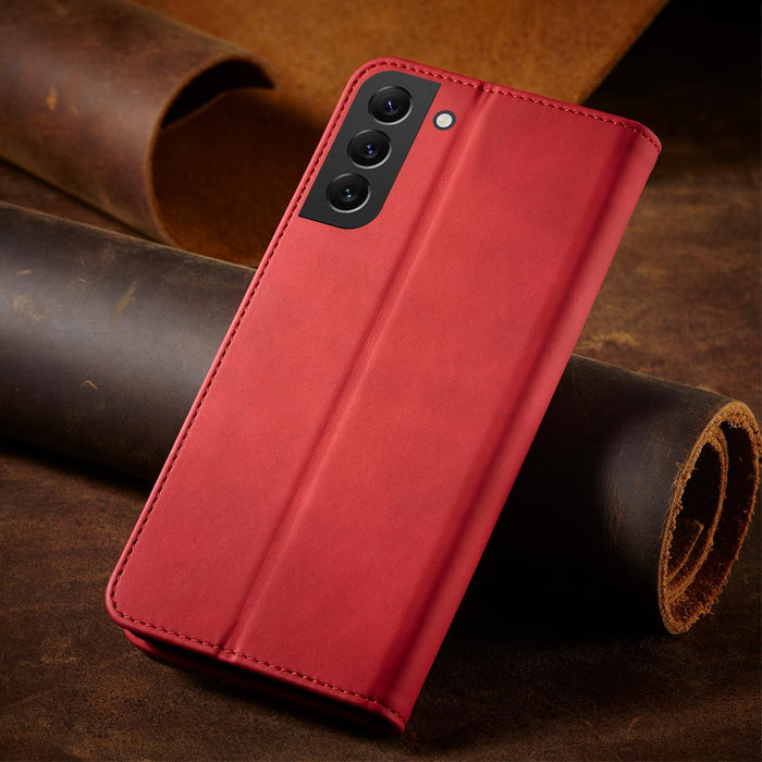 Magnet Fancy Case for Samsung Galaxy S23+ flip cover wallet stand red