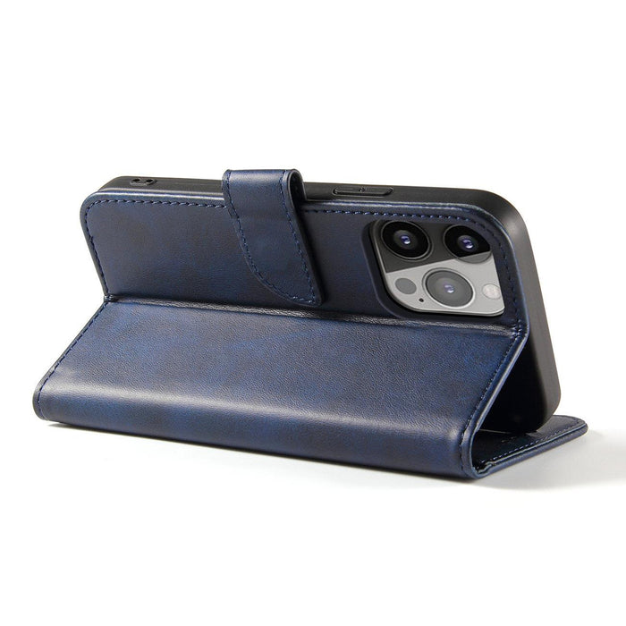 Magnet Case for Samsung Galaxy S23 flip cover wallet stand blue