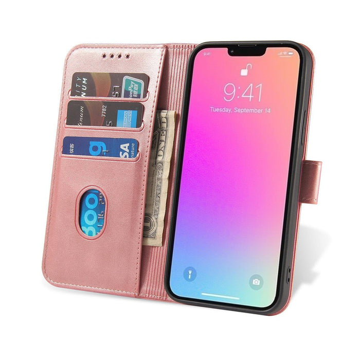 Magnet Case case for Samsung Galaxy S23+ flip cover wallet stand pink