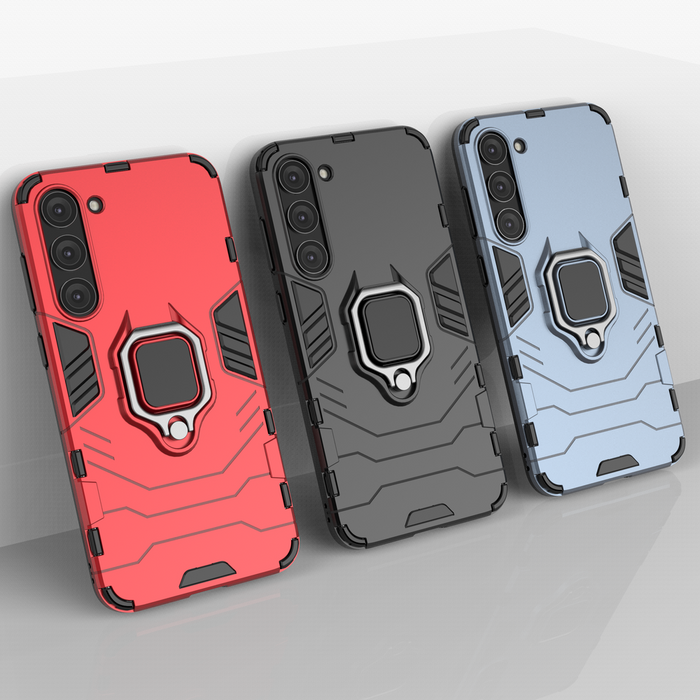 Ring Armor case for Samsung Galaxy S23+ armored cover magnetic holder ring black