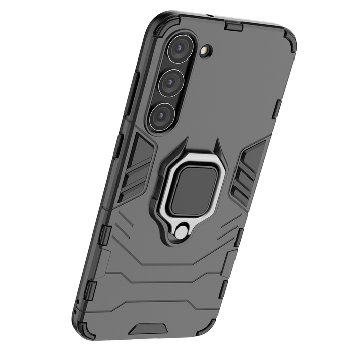 Ring Armor case for Samsung Galaxy S23+ armored cover magnetic holder ring black