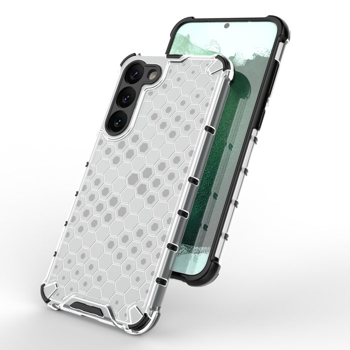 Honeycomb case for Samsung Galaxy S23+ armored hybrid cover blue