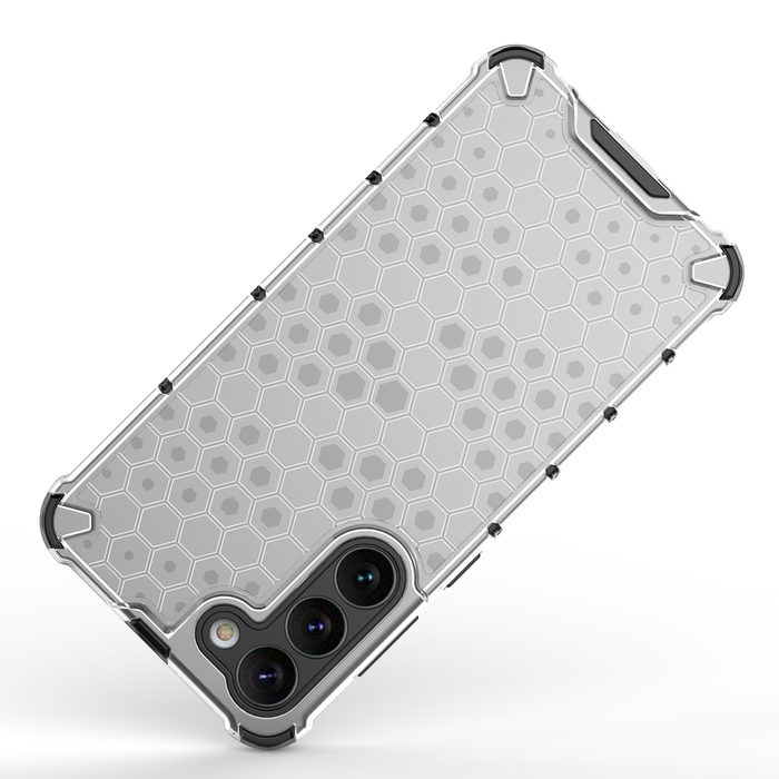 Honeycomb case for Samsung Galaxy S23+ armored hybrid cover transparent
