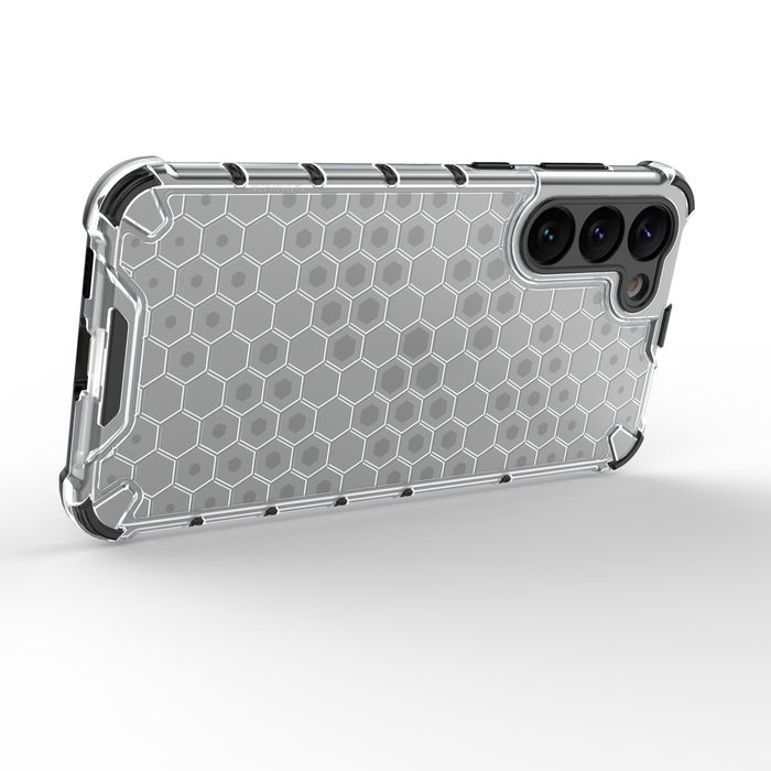 Honeycomb case for Samsung Galaxy S23+ armored hybrid cover transparent