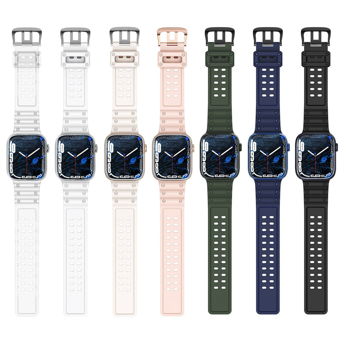 Strap Triple Protection for Apple Watch 38 / 40 / 41 mm band bracelet - transparent