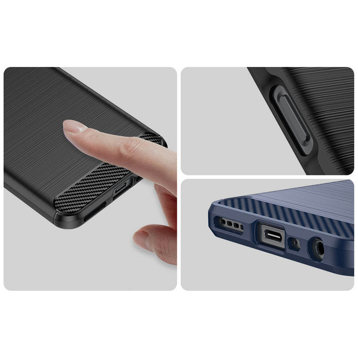 Carbon Case for Realme 10 5G / Realme 9i 5G Flexible Silicone Carbon Cover Black