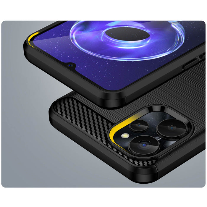 Carbon Case for Realme 10 5G / Realme 9i 5G Flexible Silicone Carbon Cover Black