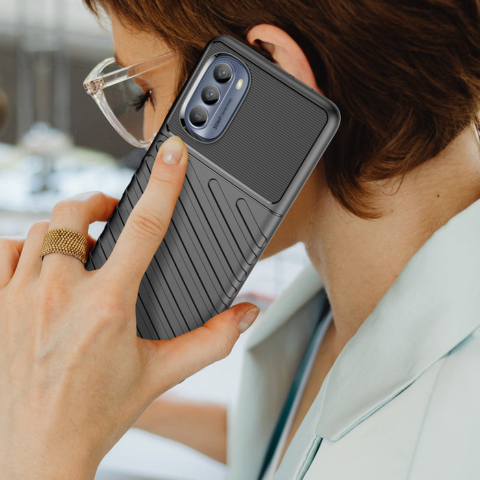 Thunder Case for Motorola Moto G62 5G silicone armor case black