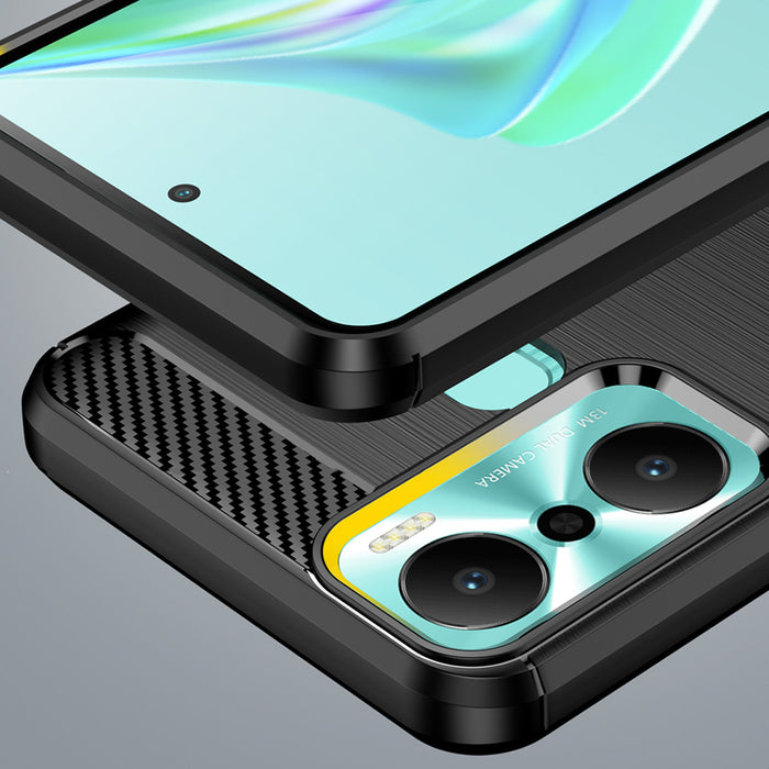Carbon Case case for Infinix Hot 20 Play flexible silicone carbon cover black