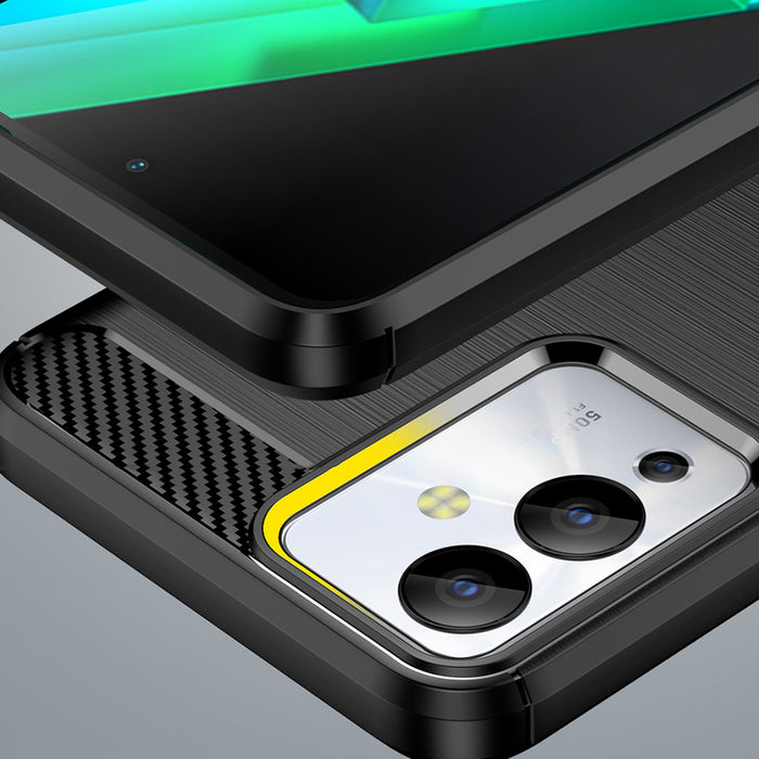 Carbon Case case for Infinix Note 12i flexible silicone carbon cover black