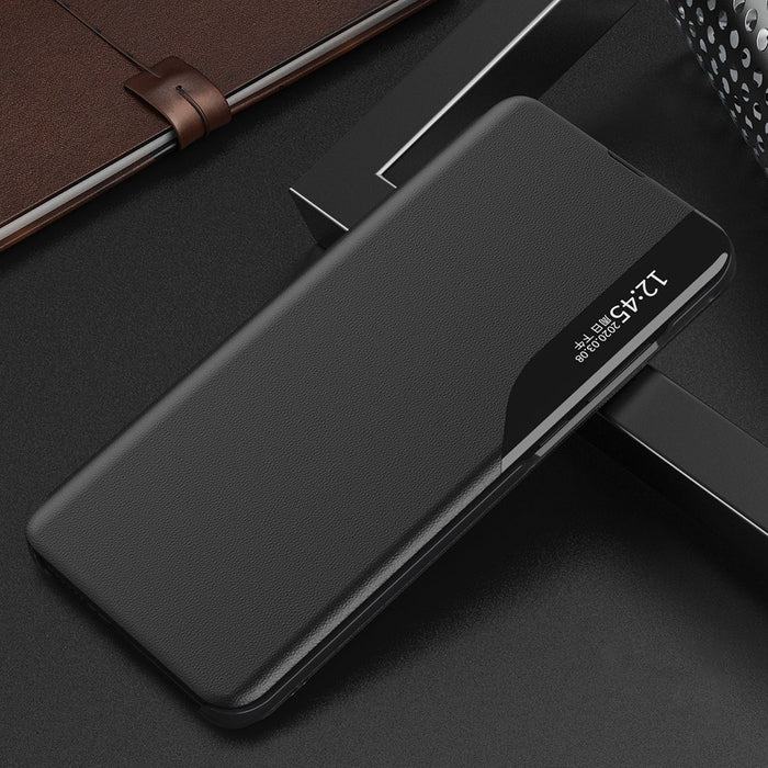 Eco Leather View Case case for Xiaomi 13 Lite with a flip stand black
