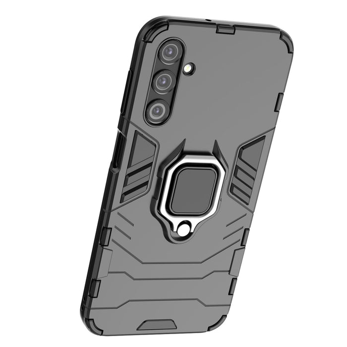 Ring Armor case for Samsung Galaxy A24 4G armored cover magnetic holder ring black