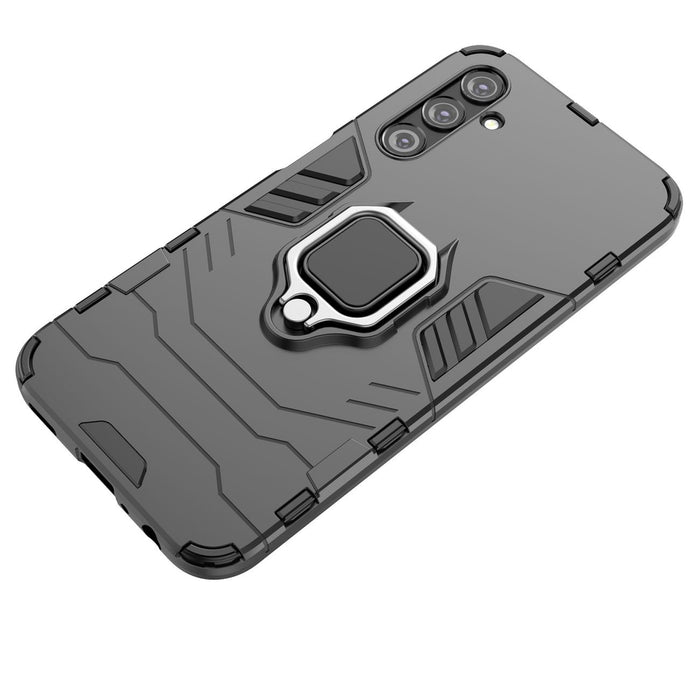 Ring Armor case for Samsung Galaxy A24 4G armored cover magnetic holder ring black