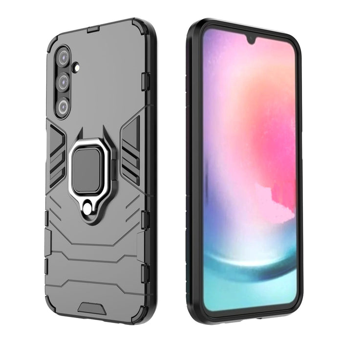 Ring Armor case for Samsung Galaxy A24 4G armored cover magnetic holder ring black
