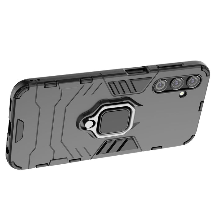 Ring Armor case for Samsung Galaxy A24 4G armored cover magnetic holder ring black