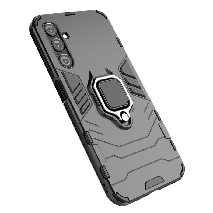 Ring Armor case for Samsung Galaxy A24 4G armored cover magnetic holder ring black