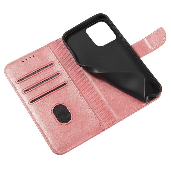 Wallet Case with Stand for iPhone 15 Pro Max Magnet Case - Pink