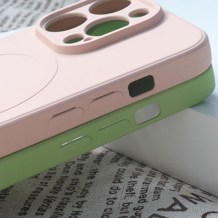 MagSafe compatible silicone case for iPhone 15 Silicone Case - gray
