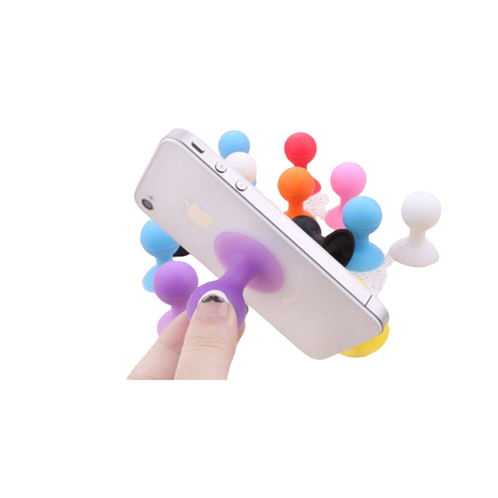Phone holder with a round head - red