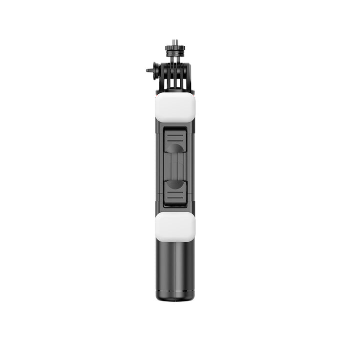 Selfie stick WC13YDS telescopic tripod 1.3m with double lamp and phone holder - black