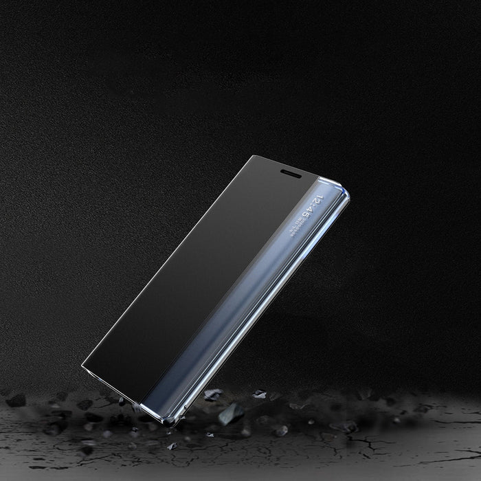 New Sleep View Case with flap and stand for Samsung Galaxy A35 - black