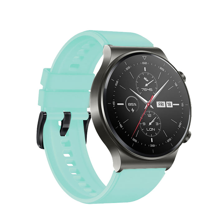 Silicone Strap for Huawei Watch GT 2 / 3 / 4 / 2 Pro / 3 Pro / 4 Pro / GT 2e - Light Green