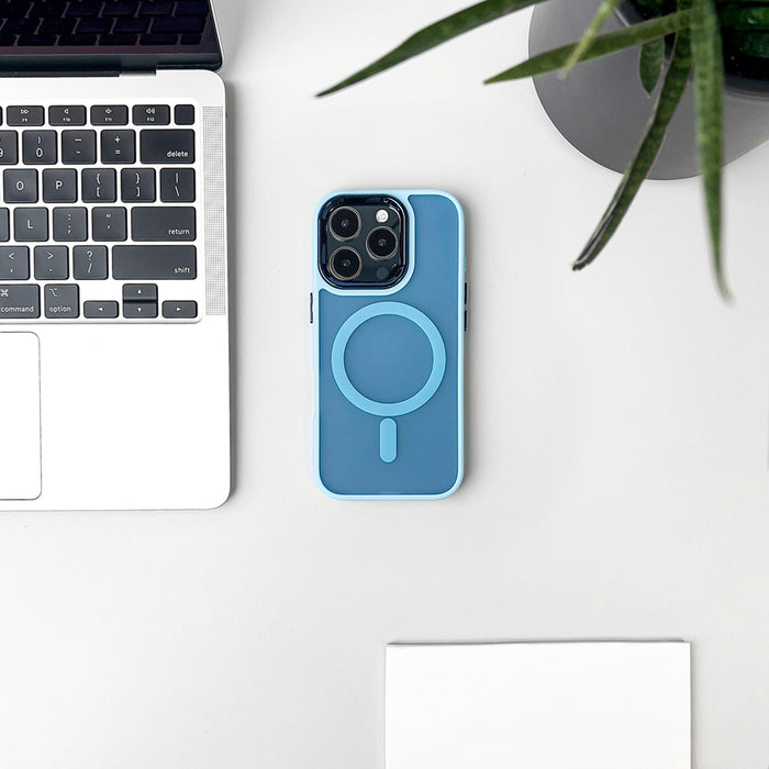 Magnetic Collection MagSafe case for iPhone 16 Pro Max - light blue