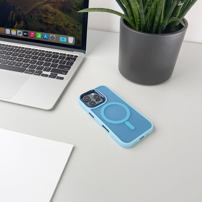 Magnetic Collection MagSafe case for iPhone 16 Pro Max - light blue