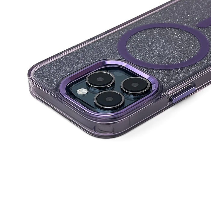 Glitter Case MagSafe for iPhone 16 Pro Max - purple with glitter