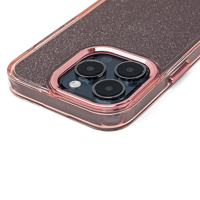 Glitter Case for iPhone 16 - pink with glitter