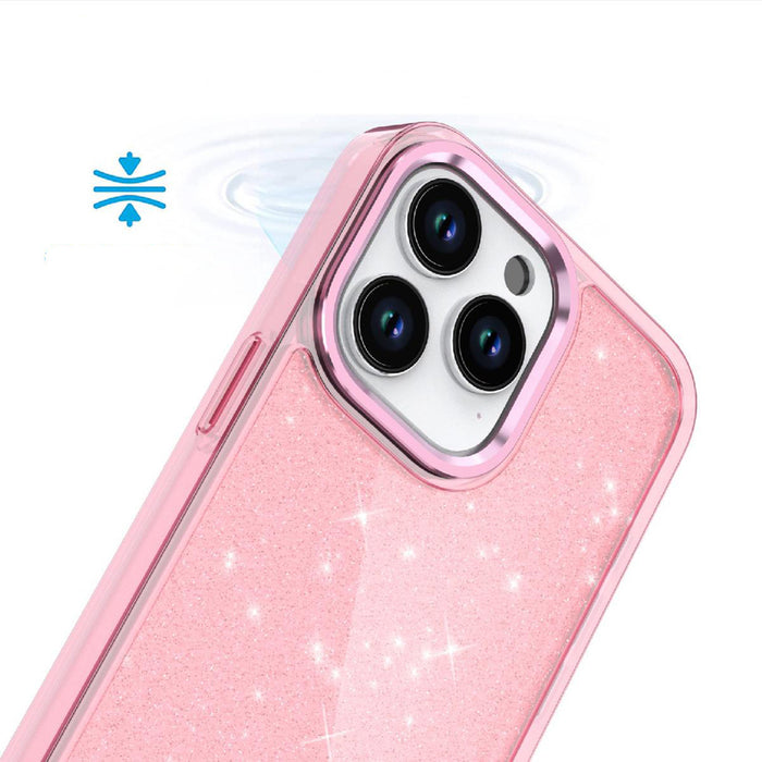 Glitter Case for iPhone 16 Pro - pink with glitter