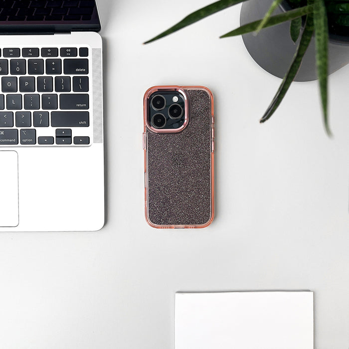 Glitter Case for iPhone 16 Pro - pink with glitter