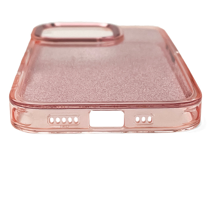 Glitter Case for iPhone 16 Pro Max - pink with glitter