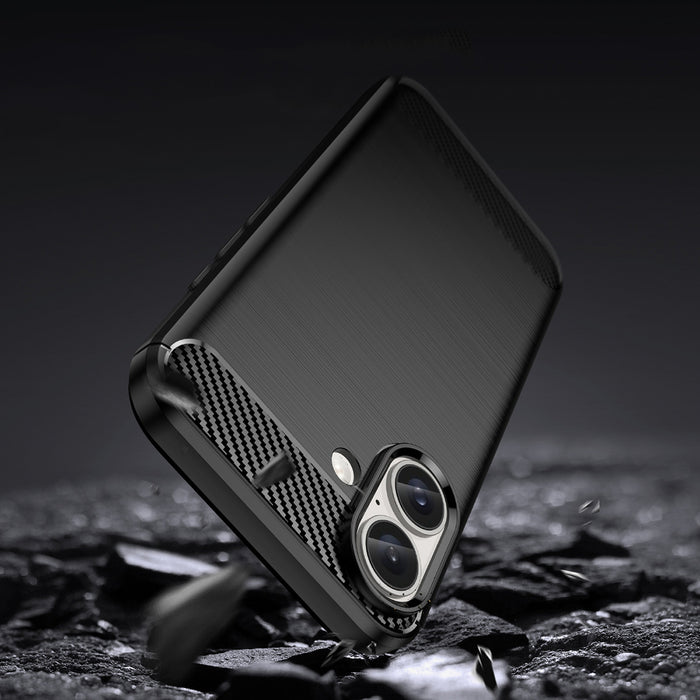 Carbon Case for iPhone 16 Silicone Case - Black
